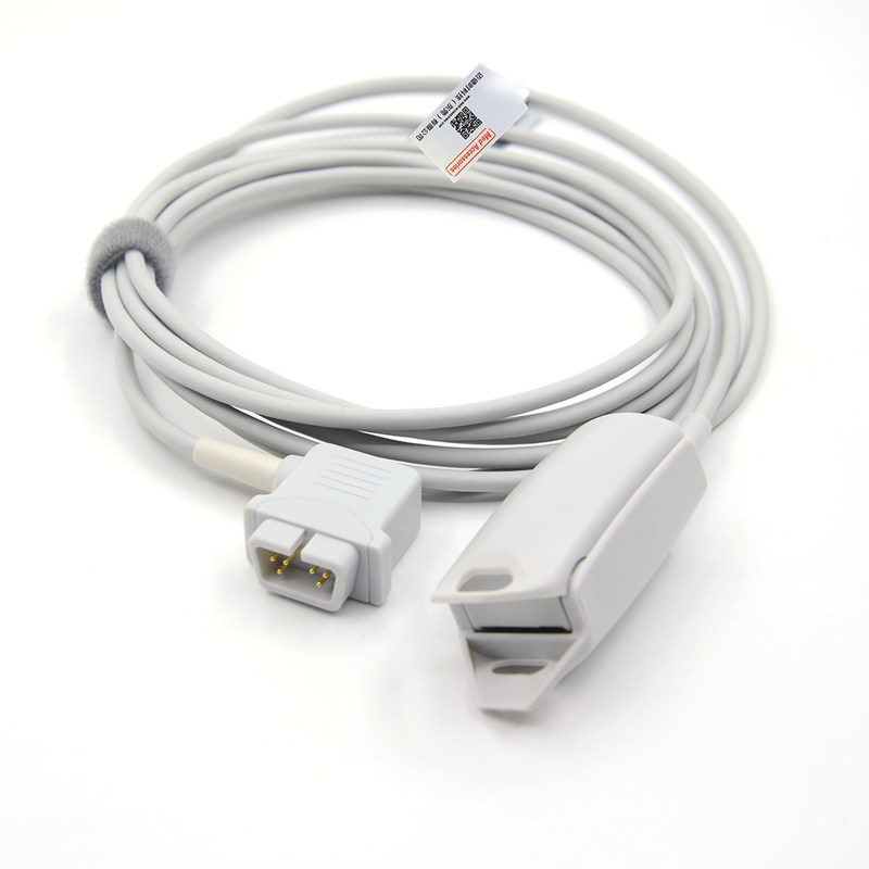 व्यावहारिक ग्रे पुनः प्रयोज्य पल्स ऑक्सीमीटर सेंसर, पुनः प्रयोज्य शिशु सिलिकॉन नरम टिप DRE रोगी मॉनिटर के लिए SpO2 सेंसर