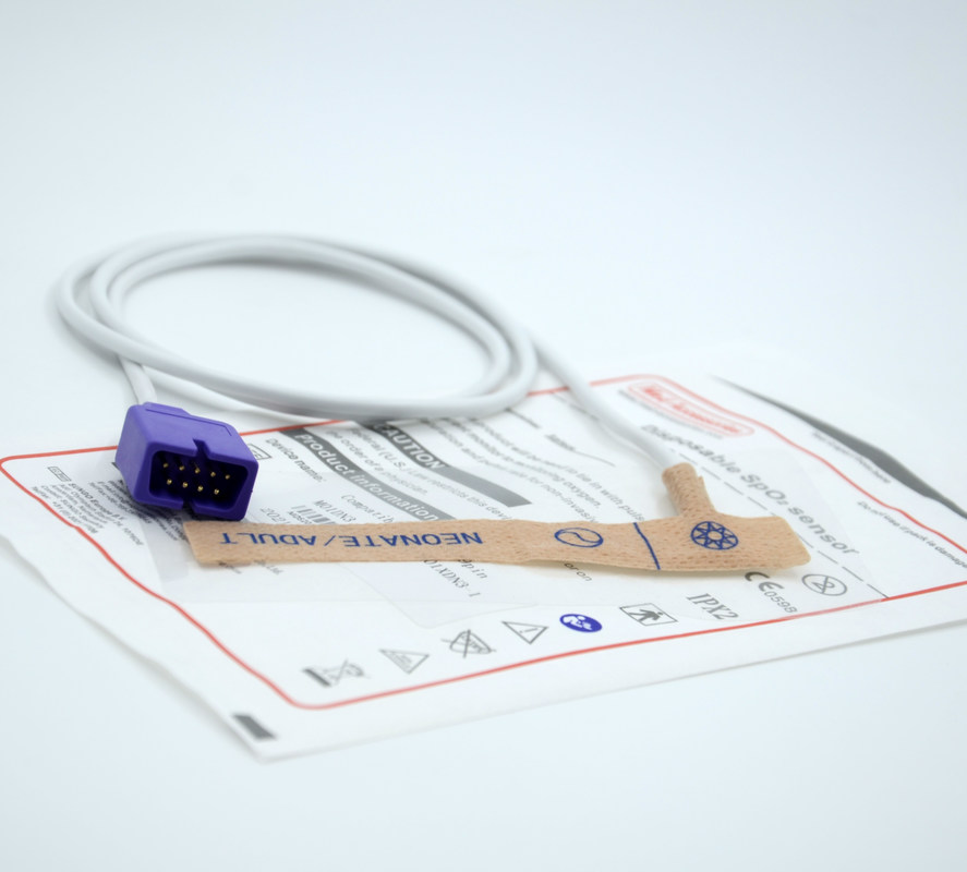 पोर्टेबल नेल्कोर पेडियाट्रिक स्पो2 सेंसर गैर विषैले डिस्पोजेबल ऑक्सीमीटर सेंसर