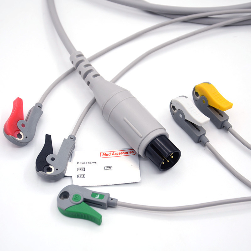 Mindray पोर्टेबल Spo2 प्रोब सेंसर गोल कनेक्टर पल्स ऑक्सीमीटर केबल