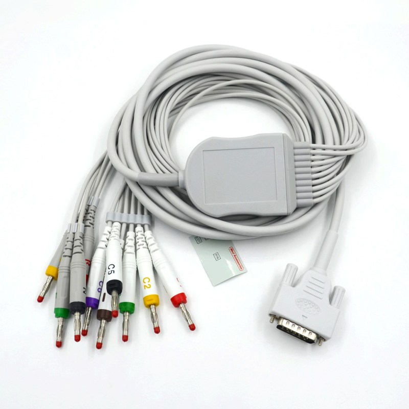 संगत निहोन कोहडन 10 लीड ईकेजी केबल रोगी मॉनिटर सहायक उपकरण के लिए