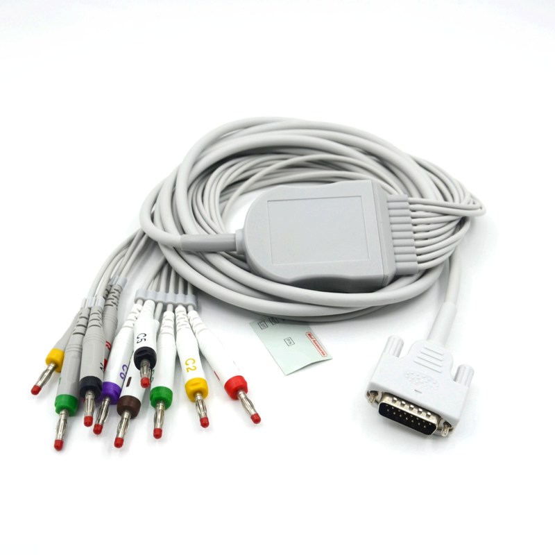 संगत निहोन कोहडन 10 लीड ईकेजी केबल रोगी मॉनिटर सहायक उपकरण के लिए