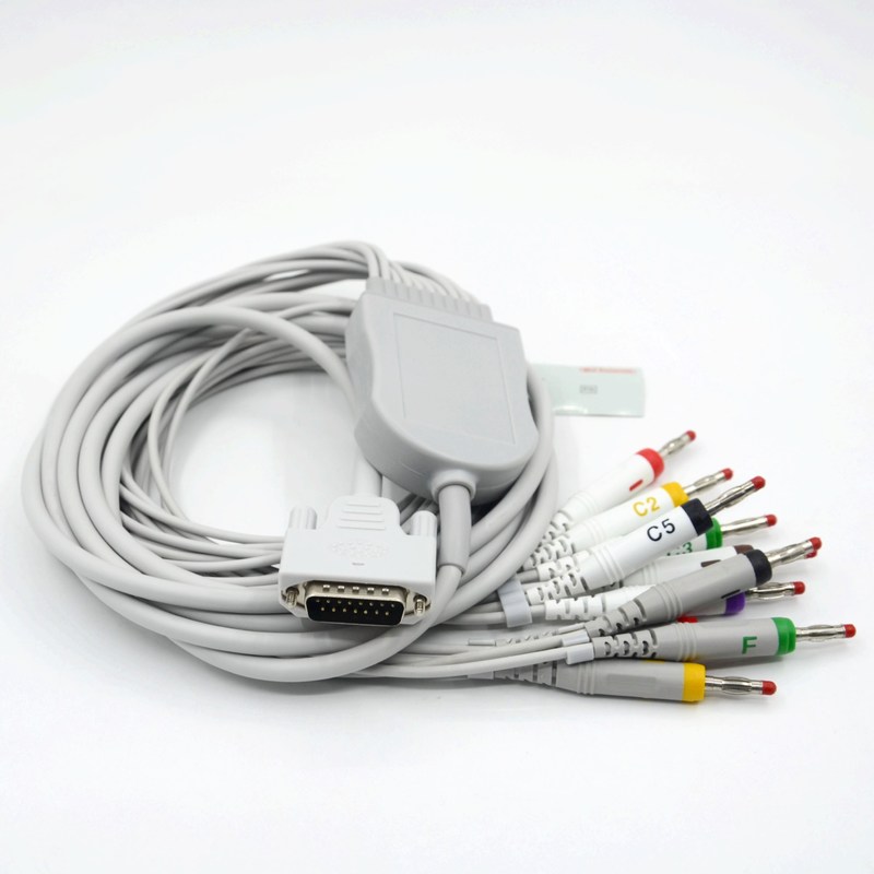 संगत निहोन कोहडन 10 लीड ईकेजी केबल रोगी मॉनिटर सहायक उपकरण के लिए