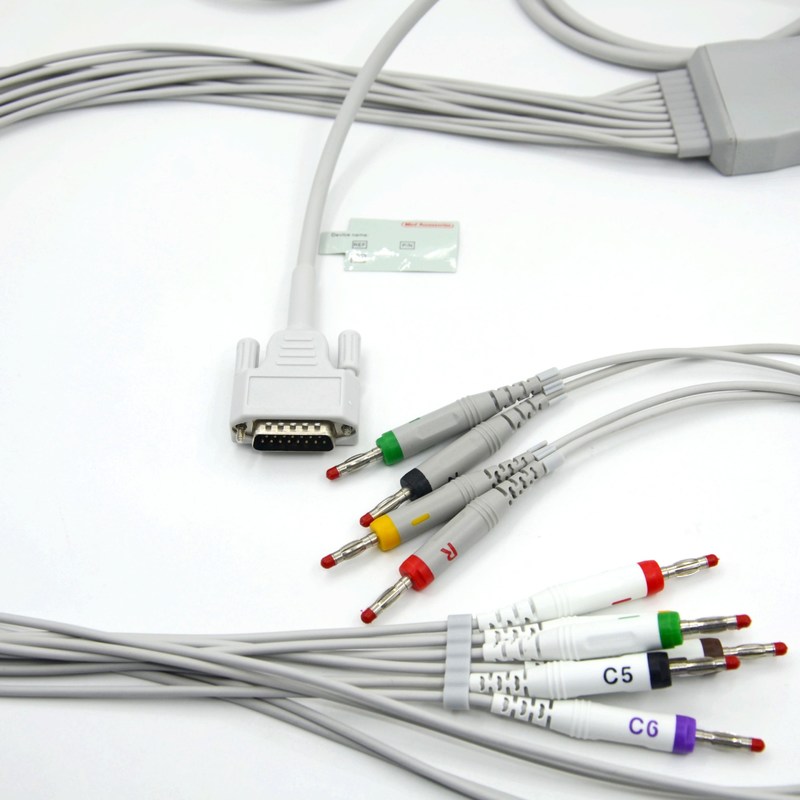 संगत निहोन कोहडन 10 लीड ईकेजी केबल रोगी मॉनिटर सहायक उपकरण के लिए