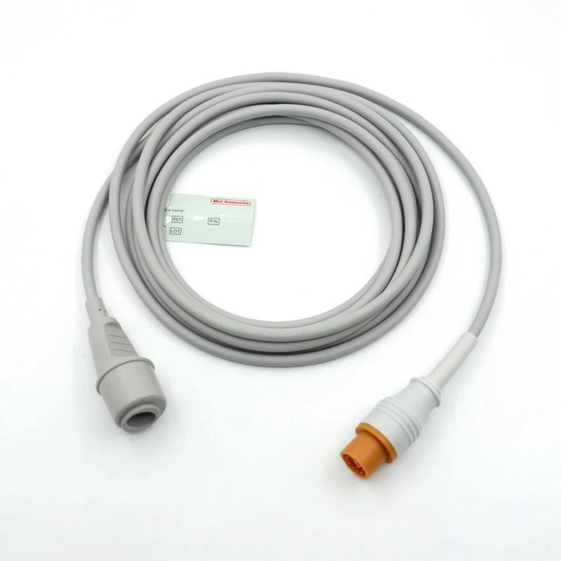 मेडिकल मॉनिटर सहायक उपकरण व्यावहारिक ग्रे रंग संगत फुकुडा से एडवर्ड मल्टी फंक्शन आईबीपी केबल