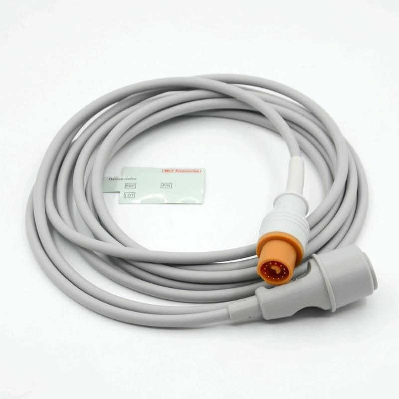 मेडिकल मॉनिटर सहायक उपकरण व्यावहारिक ग्रे रंग संगत फुकुडा से एडवर्ड मल्टी फंक्शन आईबीपी केबल