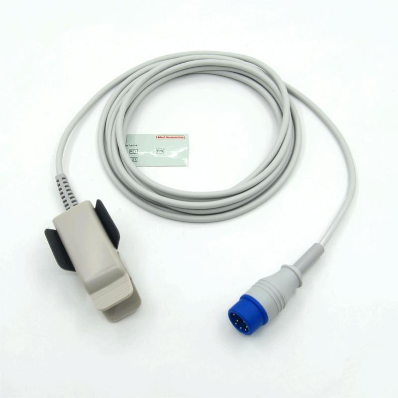 संगत Zoll M2 पुनः प्रयोज्य वयस्क क्लिप निर्माता मॉनिटर सहायक उपकरण SpO2 सेंसर