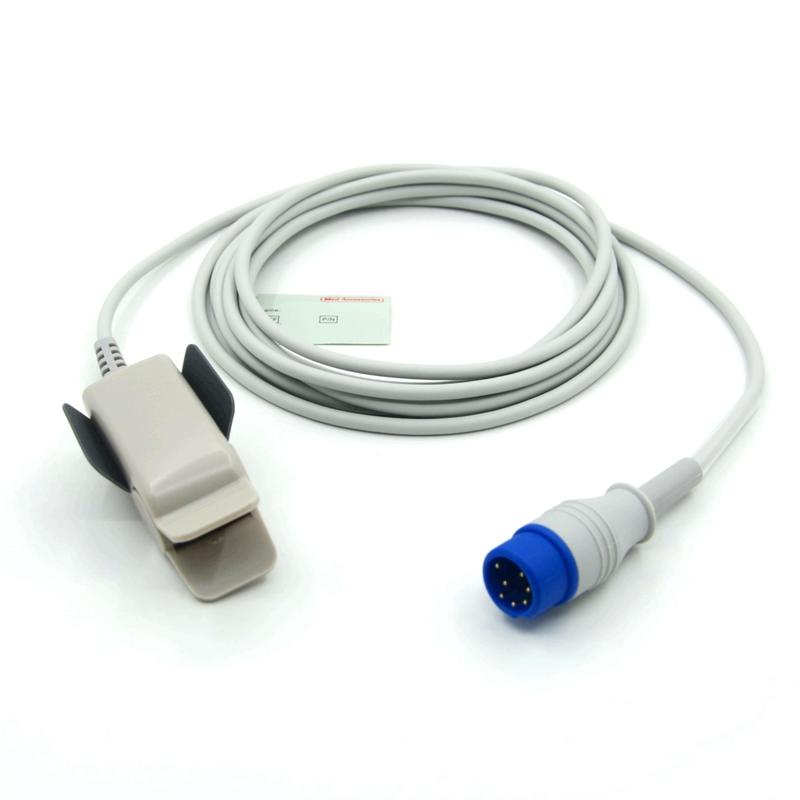 संगत Zoll M2 पुनः प्रयोज्य वयस्क क्लिप निर्माता मॉनिटर सहायक उपकरण SpO2 सेंसर