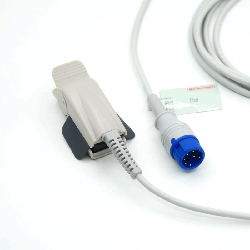 संगत Zoll M2 पुनः प्रयोज्य वयस्क क्लिप निर्माता मॉनिटर सहायक उपकरण SpO2 सेंसर