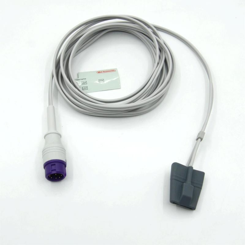 संगत Mindray Epm15 पुनः प्रयोज्य बाल रोग नरम निर्माता मॉनिटर सहायक उपकरण SpO2 सेंसर