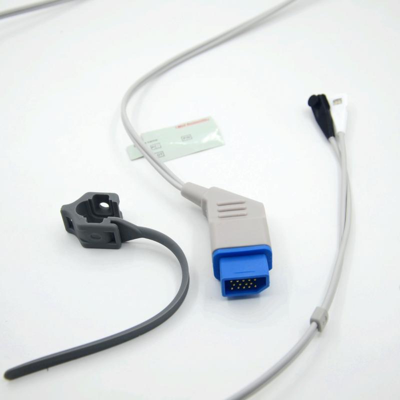 सहायक उपकरण SpO2 सेंसर संगत निहोन कोहेन पुनः प्रयोज्य बहु-साइट निर्माता मॉनिटर